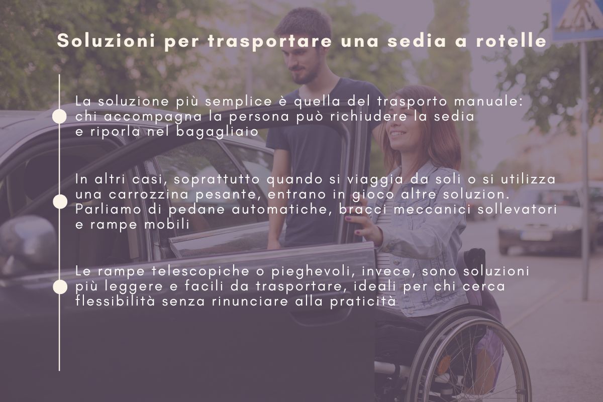 Soluzioni per trasportare una sedia a rotelle